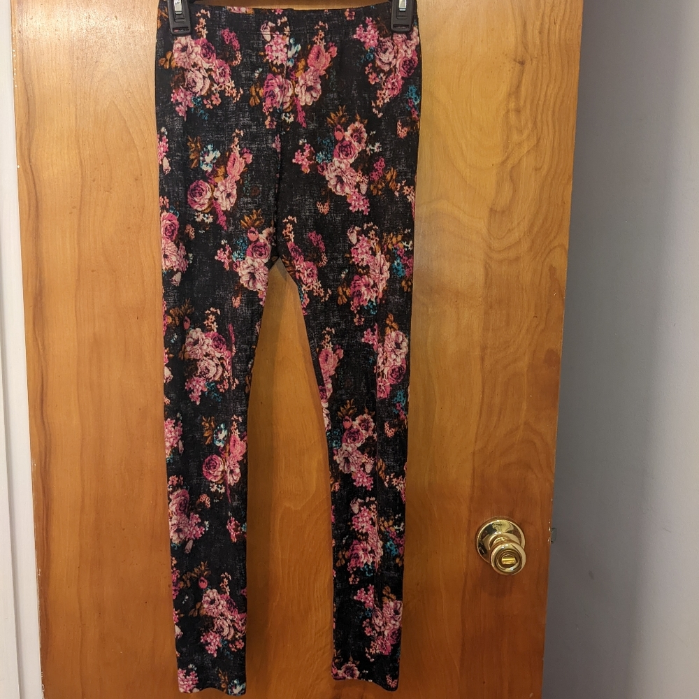 Pink Republic Floral Leggings, Size S